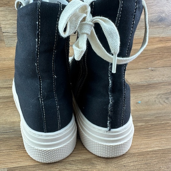 Cristianzerotre CRO3 Calipso 300 Canvas Black Chunky Platform Boots Unisex - Picture 3 of 8